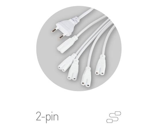 Разветвитель сетевой для линейных светильников Эра Разветвитель 5х IEC C7 2 м Б0060525