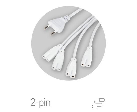 Разветвитель сетевой для линейных светильников Эра Разветвитель 4х IEC C7 2 м Б0061036