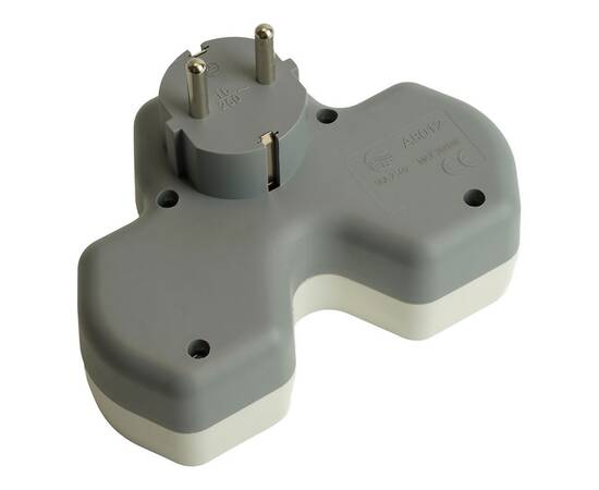 Разветвитель сетевой 2-местный с/з и USB+Type C Stekker ADP16-15-20 50071, изображение 3