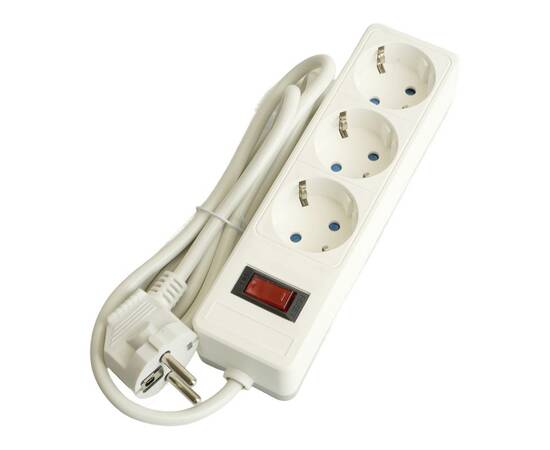 Сетевой фильтр 3-местный с/з Stekker Optima HM20-31-02 50086, изображение 2