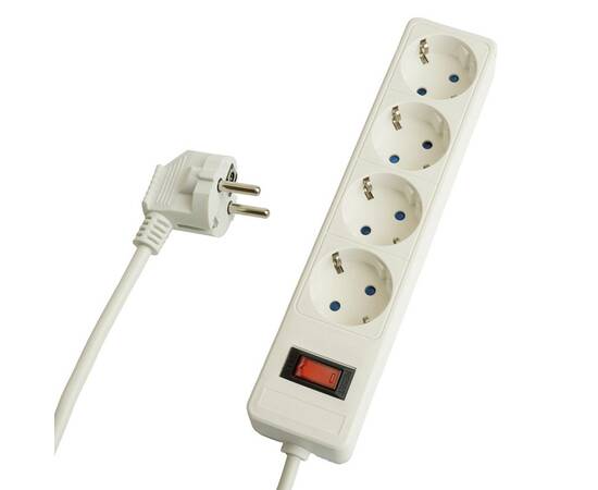 Сетевой фильтр 4-местный с/з Stekker Optima HM20-41-02 50089