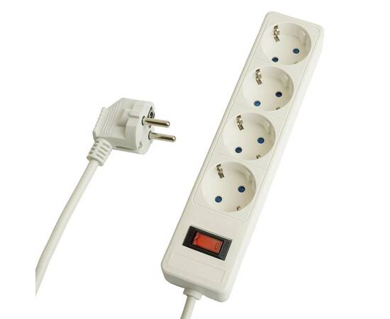 Сетевой фильтр 4-местный с/з Stekker Optima HM20-41-05 50091