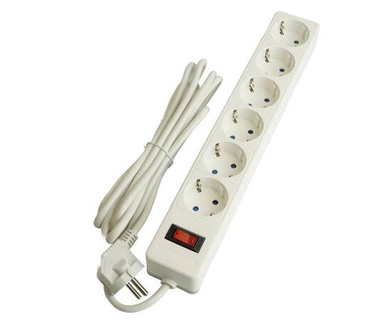 Сетевой фильтр 6-местный с/з Stekker Optima HM20-61-03 50096, изображение 2