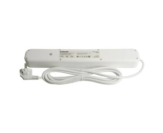 Сетевой фильтр 5-местный с/з и 2 USB-A+2 Type-C 4 Stekker Nova HM21-51-05 50104, изображение 5