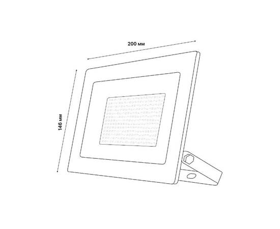 Прожектор Uniel ULF-F60-50W/RGB IP65 200-240В BLACK N1 UL-00011855, изображение 2