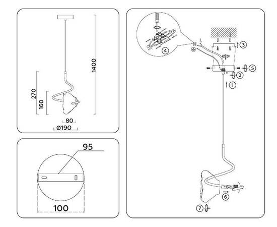 Подвесной светильник Ambrella Light High Light Heigh Light LH15001, изображение 6