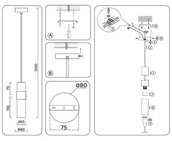 Подвесной светильник Ambrella Light High Light Heigh Light LH55111, изображение 6