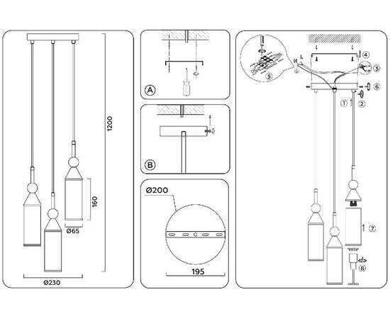 Подвесной светильник Ambrella Light High Light Heigh Light LH55272, изображение 8