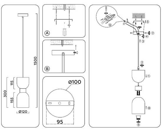 Подвесной светильник Ambrella Light High Light Heigh Light LH56091, изображение 7