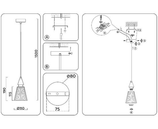 Подвесной светильник Ambrella Light High Light Heigh Light LH58111, изображение 5