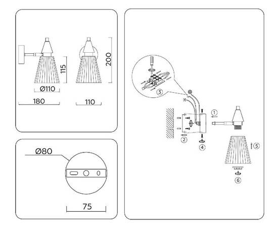 Бра Ambrella Light High Light Heigh Light LH58118, изображение 7