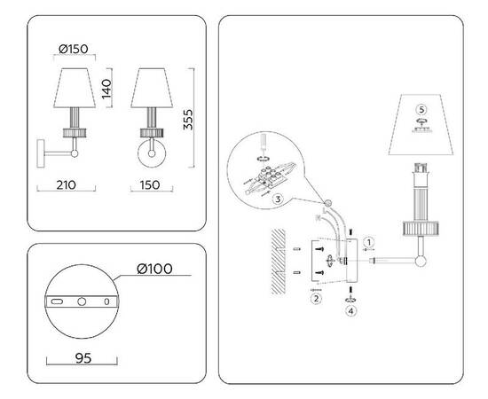 Бра Ambrella Light High Light Heigh Light LH71005, изображение 6