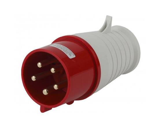 Вилка ЭРА V-32-3P-PE-N-IP44 переносная 025 3Р+РЕ+N 32А 380В IP44 Б0032854