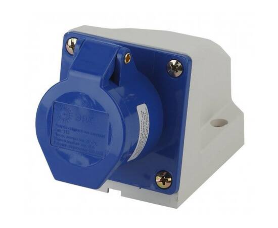 Розетка ЭРА R(OUT)-16-2P-PE-IP44 стационарная наружная 113 2Р+РЕ 16А 220В IP44 Б0032874