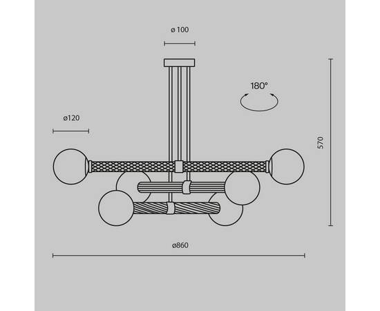 Потолочная люстра Maytoni Teatro MOD287PL-06BS, изображение 3
