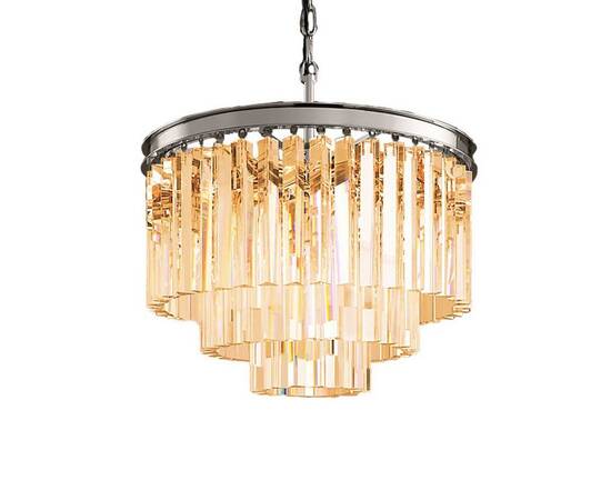 Подвесная люстра Delight Collection 1920s Odeon KR0387P-6 chrome/amber