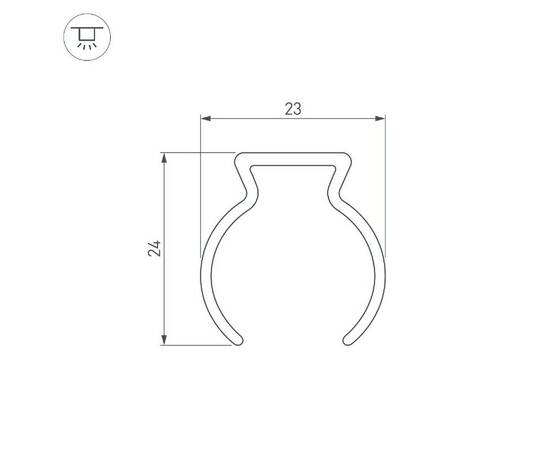 Профиль Arlight WPH-FLEX-D22-360deg-1000 053423, изображение 2