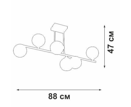 Потолочная люстра Vitaluce V2046-1/6PL, изображение 4