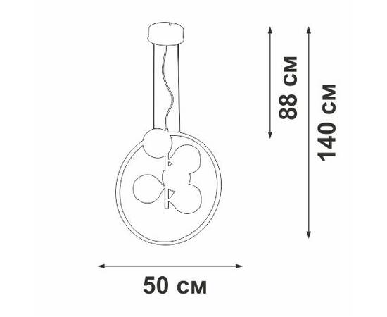 Подвесная люстра Vitaluce V3889DT-1/5+1S, изображение 2