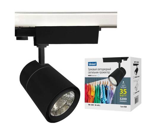 Трековый светодиодный светильник Uniel ULB-T52-35W/4000K/A Black UL-00007500