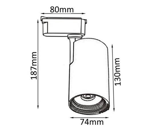 Трековый светильник однофазный Crystal Lux CLT 0.31 007 20W BL, изображение 2