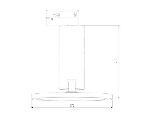 Трековый светодиодный светильник Elektrostandard Brain LTB50 12W 4200K черный a047378, изображение 3