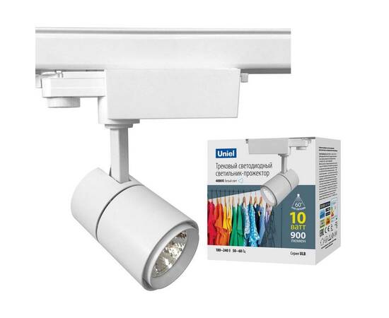 Трековый светодиодный светильник Uniel ULB-T52-10W/4000K/H White UL-00007490