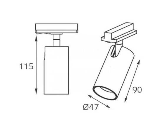 Трековый светодиодный светильник Italline TR 3006 gold, изображение 2