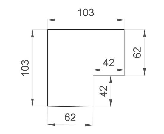 Угол профиля для натяжного потолока Denkirs Smart TR3041-AL, изображение 2