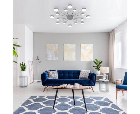 Потолочная светодиодная люстра Eurosvet Nitrino 90242/16 хром, изображение 4