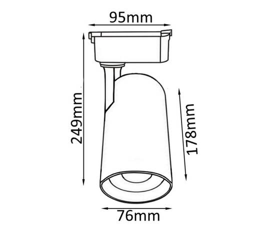 Трековый светильник однофазный Crystal Lux CLT 0.31 006 30W BL, изображение 2