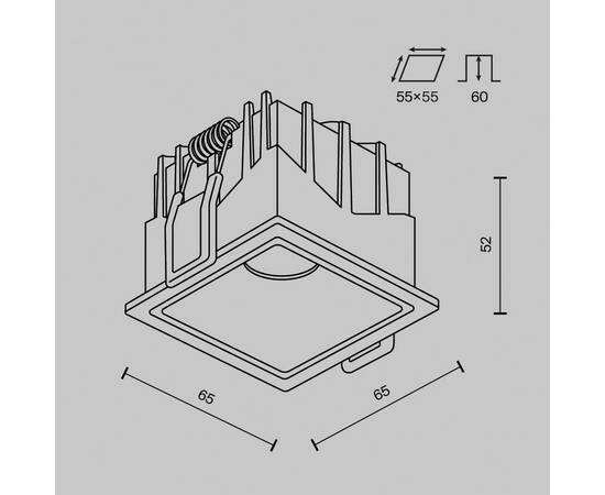 Встраиваемый светильник Maytoni Alfa LED DL043-01-10W3K-SQ-B-1, изображение 13
