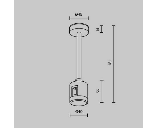 Крепление потолочное с прямым коннектором питания Maytoni Flarity TRA156C-IPCL1-BS, изображение 3