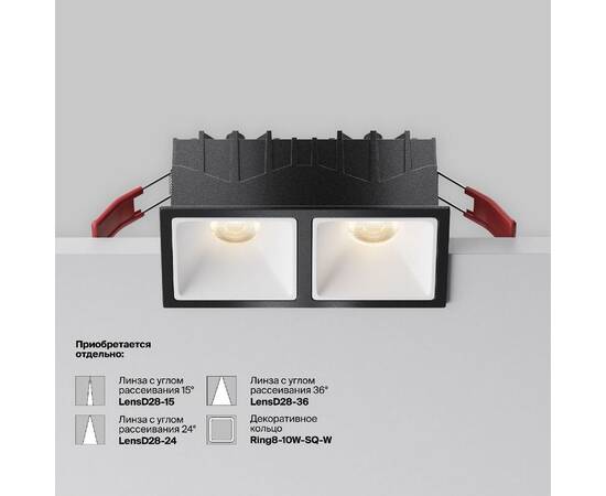 Встраиваемый светильник Maytoni Alfa Led Downlight DL043-02-10W3K-SQ-B-1, изображение 12