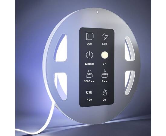 Светодиодная лента Maytoni Ultra 24В COB 12Вт/м 6000К 5м IP20 201077, изображение 5