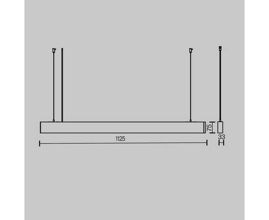 Линейный подвесной светильник Maytoni Basis P051PL-36W2.7-6K-B, изображение 7