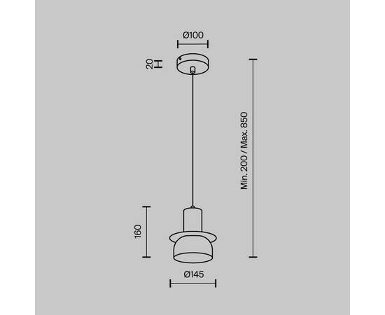 Подвесной светильник Modestyle MS.1411.120 BK, изображение 3