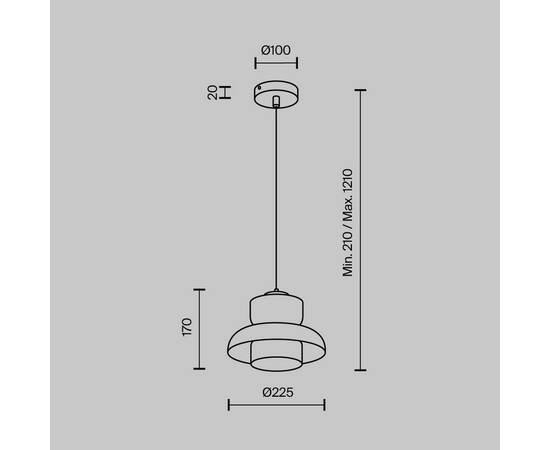 Подвесной светильник Modestyle MS.1412.220 BK, изображение 3