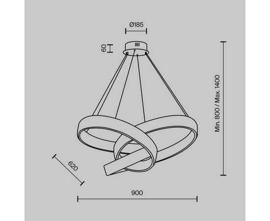 Подвесная люстра Modestyle MS.9030.900 CR, изображение 3