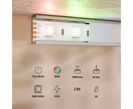 Светодиодная лента Maytoni 24В 5050 14,4Вт/м RGB 5м IP 20 201197, изображение 3