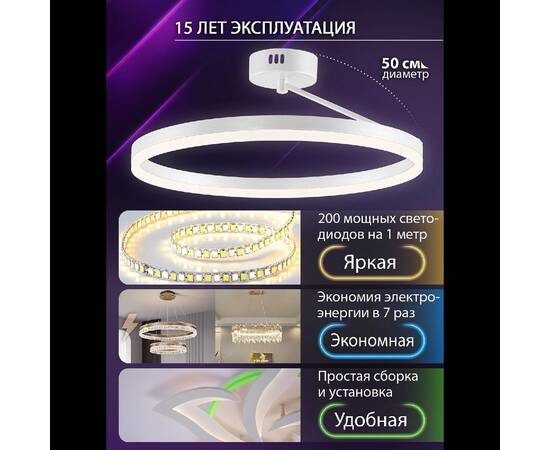 Потолочная люстра Natali Kovaltseva Finam LED LAMPS 81121/1C, изображение 3