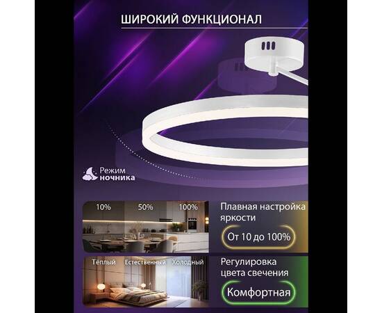 Потолочная люстра Natali Kovaltseva Finam LED LAMPS 81121/1C, изображение 6