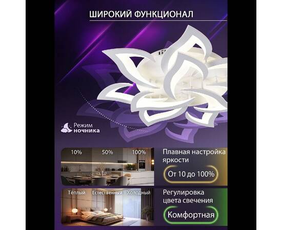 Потолочная люстра Natali Kovaltseva Olimp LED SMART 84005, изображение 7