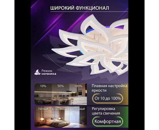 Потолочная люстра Natali Kovaltseva Olimp LED LAMPS 81437, изображение 6