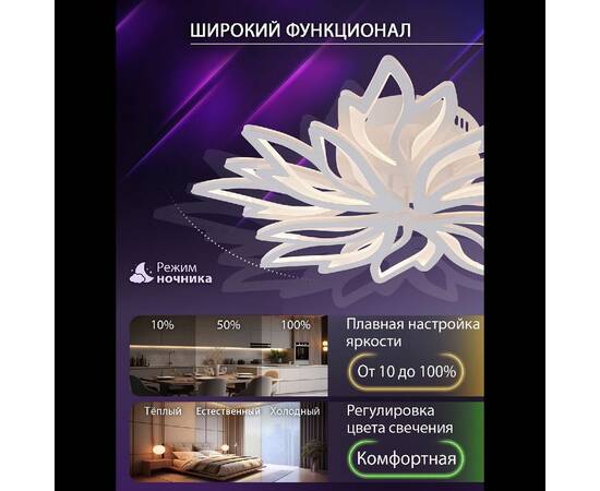 Потолочная люстра Natali Kovaltseva Rif LED LAMPS 81118/6C, изображение 6