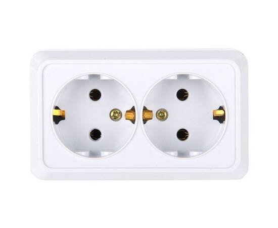 Розетка двойная 2П+3 General Альфа 477009
