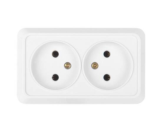 Розетка двойная 2П General Альфа 477008