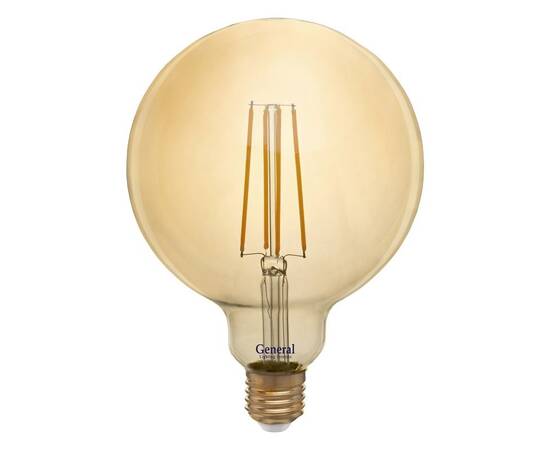 Филаментная светодиодная лампа General GLDEN-G125S-10-230-E27-2700 655310