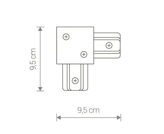 Коннектор L-образный Nowodvorski Profile Recessed 8971, изображение 2