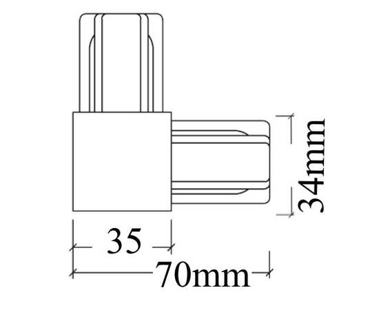 Коннектор L-образный Crystal Lux CLT 0.211 07 BL, изображение 2